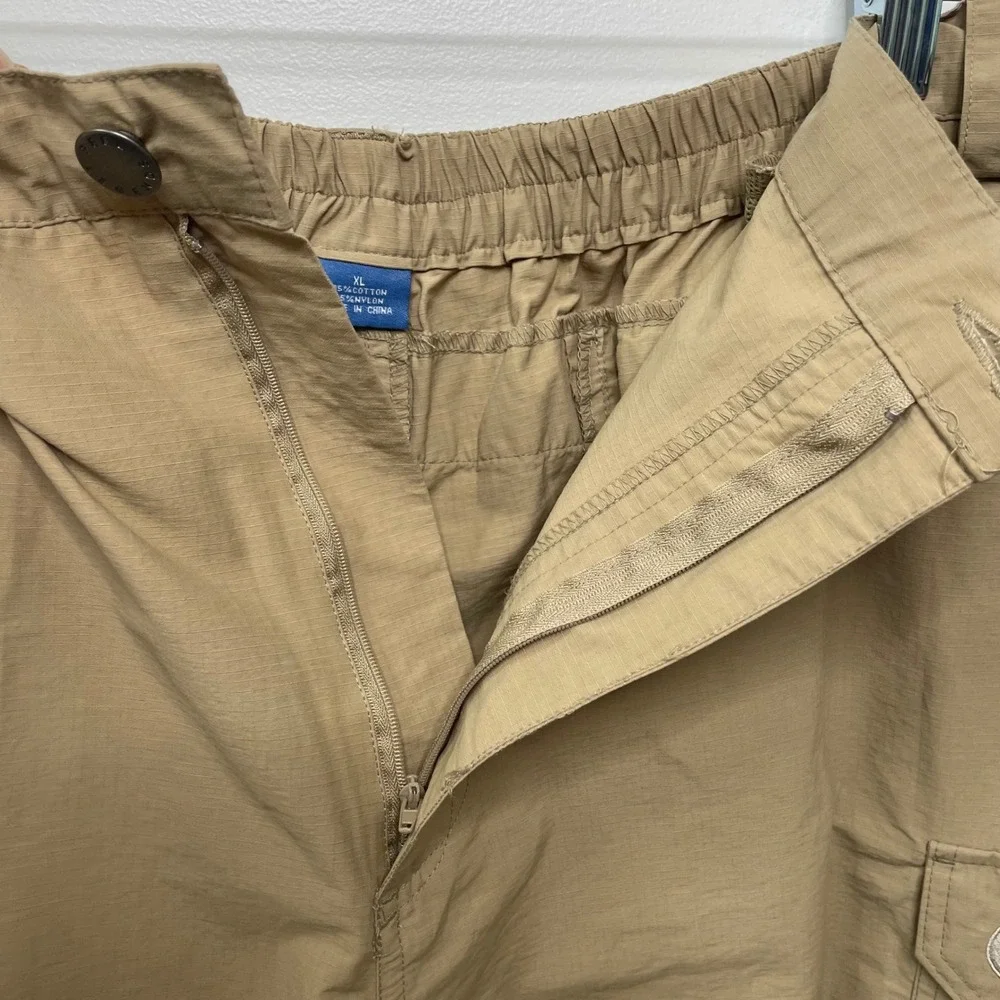 Lot 2 New Reel Legends Mens XL Tarpon Cargo Shorts Bundle Grey Tan Utility Gorp
